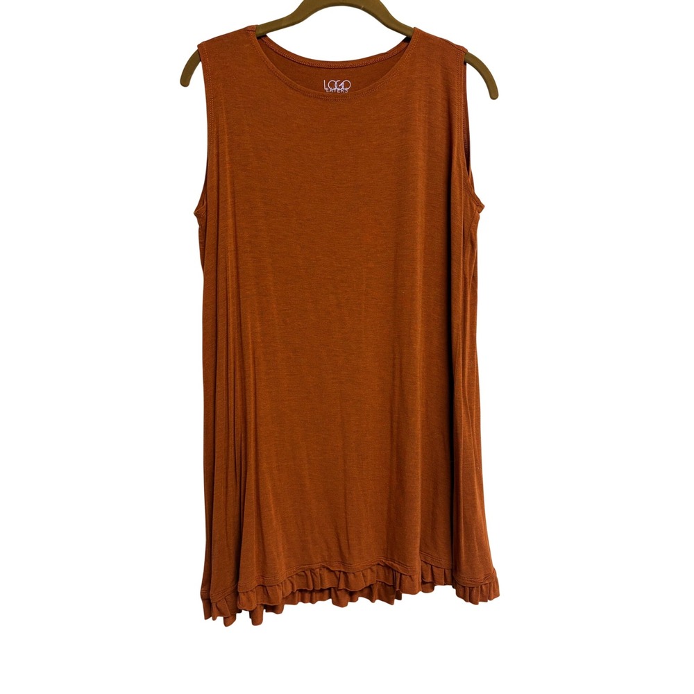 LOGO Layers, Sleeveless rust orange tank top, Women's‎ Size XL